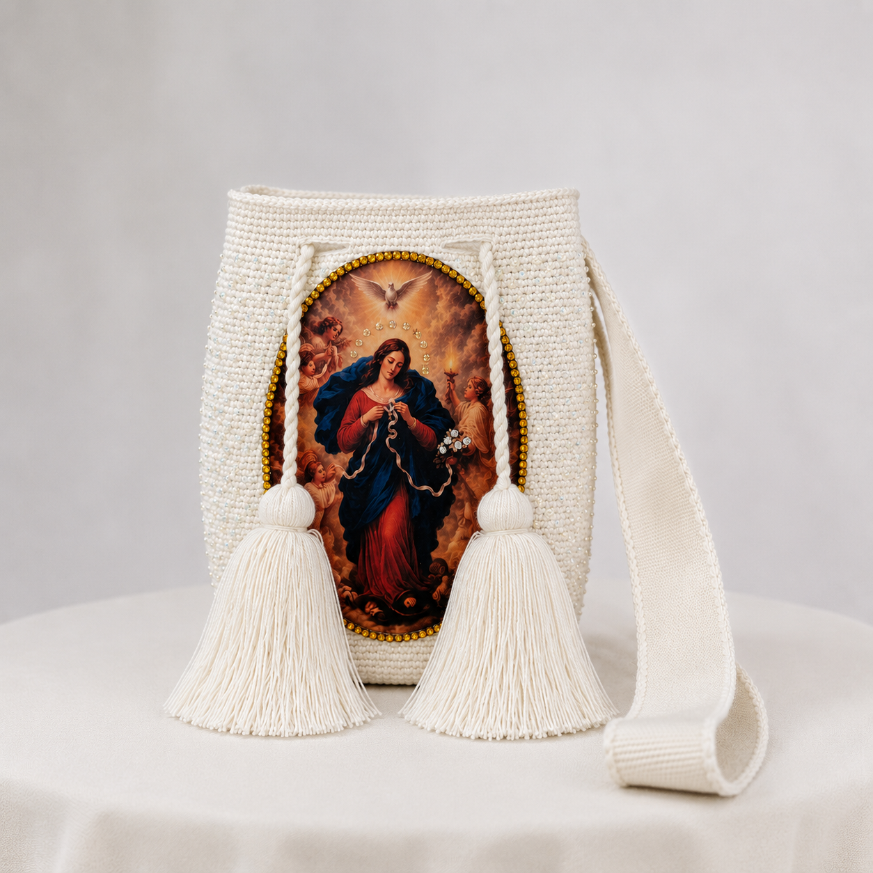 Mochila de la Virgen Desatanudos