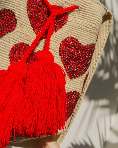 Mochila de corazones red heart