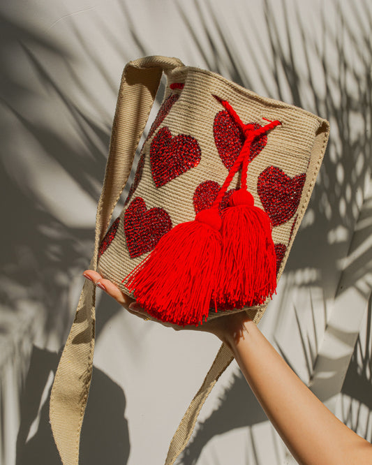 Mochila de corazones red heart