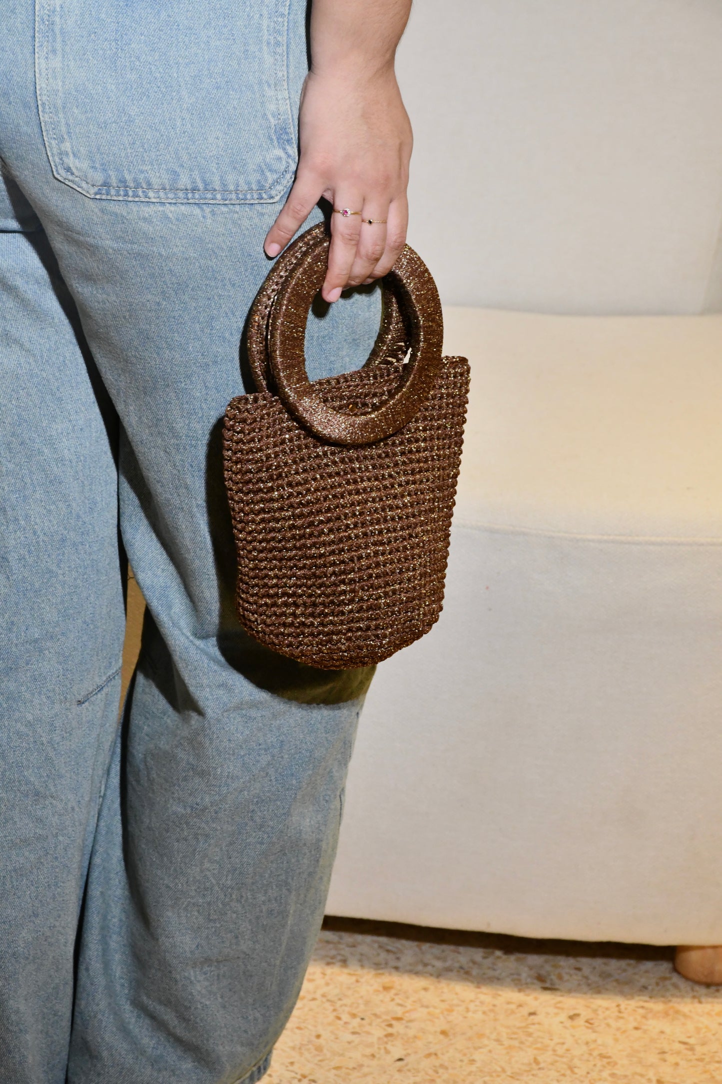 Cartera de mano Brown